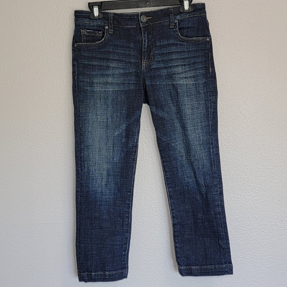 KUT from the Kloth  Lauren Mid Rise Crop Slim Jeans/ Size 6